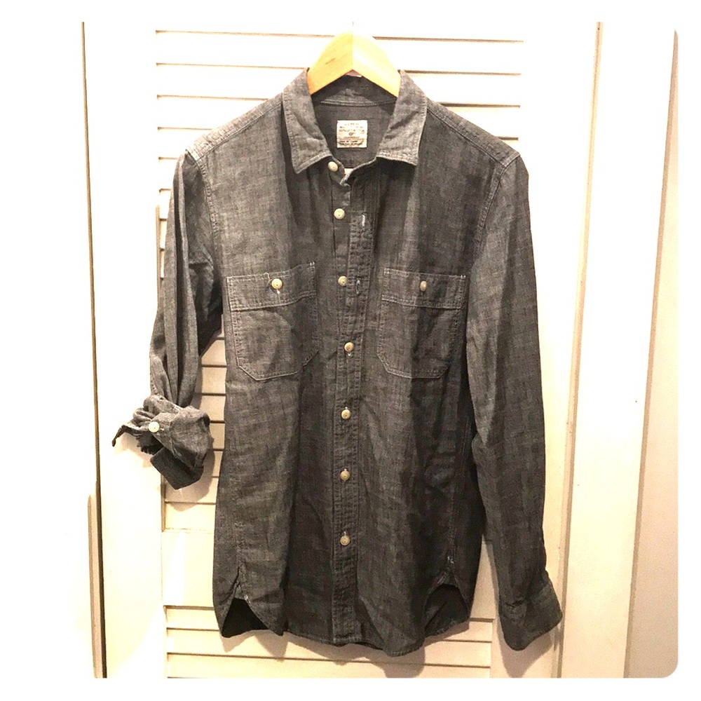 J. Crew chambray work shirt charcoal.